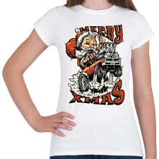 PRINTFASHION HOT ROD Mikulás - Női póló - Fehér női póló