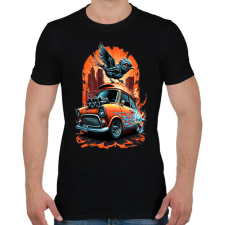 PRINTFASHION Hot Rod Retro MINI Car - Férfi póló - Fekete férfi pulóver, kardigán