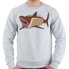 PRINTFASHION Hot Shark - Férfi pulóver - Sport szürke férfi pulóver, kardigán