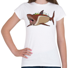 PRINTFASHION Hot Shark - Női póló - Fehér női póló