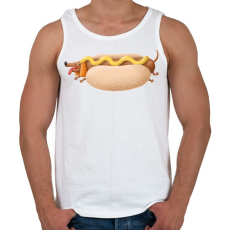 PRINTFASHION Hotdog - Férfi atléta - Fehér