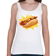 PRINTFASHION Hotdog - Női atléta - Fehér női trikó