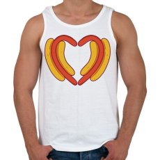 PRINTFASHION Hotdog szív - Férfi atléta - Fehér