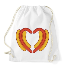 PRINTFASHION Hotdog szív - Sportzsák, Tornazsák - Fehér tornazsák