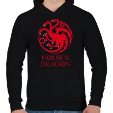 PRINTFASHION house of dragon - Férfi kapucnis pulóver - Fekete