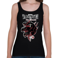 PRINTFASHION House Targaryen - Női atléta - Fekete női trikó