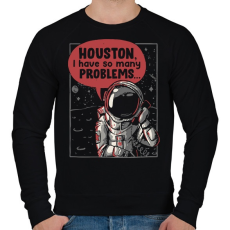 PRINTFASHION Houston, baj van - Férfi pulóver - Fekete