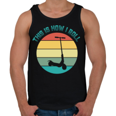 PRINTFASHION How I roll - Férfi atléta - Fekete