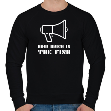 PRINTFASHION HOW MUCH IS THE FISH - Férfi pulóver - Fekete férfi pulóver, kardigán