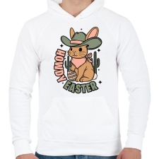 PRINTFASHION Howdy Easter - Férfi kapucnis pulóver - Fehér férfi pulóver, kardigán