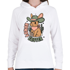 PRINTFASHION Howdy Easter - Női kapucnis pulóver - Fehér női pulóver, kardigán