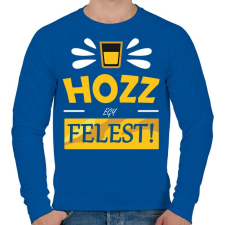 PRINTFASHION Hozz egy felest! - Férfi pulóver - Királykék férfi pulóver, kardigán