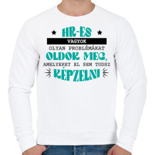 PRINTFASHION HR-es problémák - Férfi pulóver - Fehér férfi pulóver, kardigán