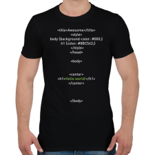 PRINTFASHION HTML - Férfi póló - Fekete férfi póló