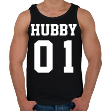 PRINTFASHION Hubby - Férfi atléta - Fekete atléta, trikó
