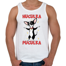 PRINTFASHION Huculka Puculka - Férfi atléta - Fehér atléta, trikó