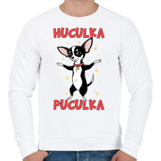 PRINTFASHION Huculka Puculka - Férfi pulóver - Fehér