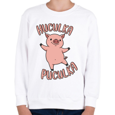 PRINTFASHION Huculka Puculka malac - Gyerek pulóver - Fehér gyerek pulóver, kardigán