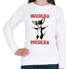 PRINTFASHION Huculka Puculka - Női pulóver - Fehér női pulóver, kardigán
