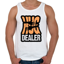 PRINTFASHION Hug Dealer - Férfi atléta - Fehér atléta, trikó
