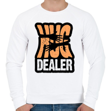 PRINTFASHION Hug Dealer - Férfi pulóver - Fehér férfi pulóver, kardigán
