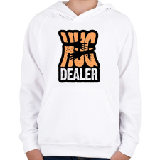 PRINTFASHION Hug Dealer - Gyerek kapucnis pulóver - Fehér gyerek pulóver, kardigán