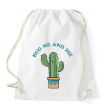 PRINTFASHION Hug me and die - Sportzsák, Tornazsák - Fehér tornazsák