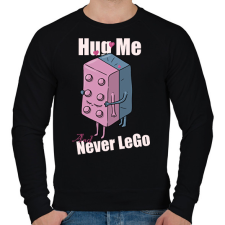 PRINTFASHION Hug me and never Lego - Férfi pulóver - Fekete férfi pulóver, kardigán