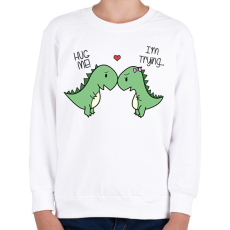 PRINTFASHION Hug me! - Gyerek pulóver - Fehér