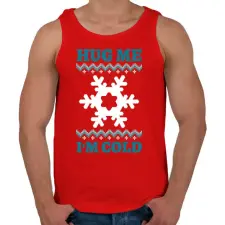 PRINTFASHION Hug Me I'm Cold - Férfi atléta - Piros atléta, trikó
