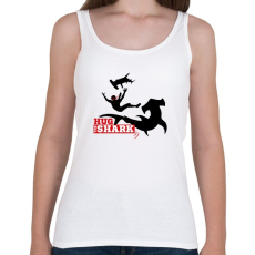 PRINTFASHION Hug The Shark- öleld meg a cápát - Női atléta - Fehér