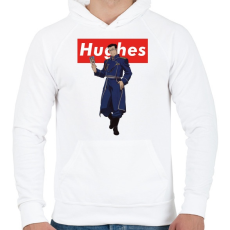 PRINTFASHION Hughes - Férfi kapucnis pulóver - Fehér
