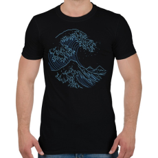 PRINTFASHION Hullám - Férfi póló - Fekete