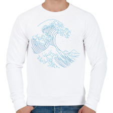 PRINTFASHION Hullám - Férfi pulóver - Fehér női pulóver, kardigán