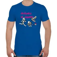 PRINTFASHION Hülyéskedj ne háborúzz - starwars paródia  - Férfi póló - Királykék férfi póló
