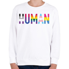 PRINTFASHION Human - Gyerek pulóver - Fehér gyerek pulóver, kardigán
