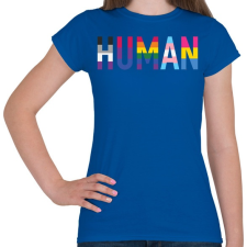 PRINTFASHION Human - Női póló - Királykék női póló