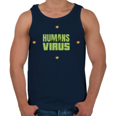 PRINTFASHION humanvirus - Férfi atléta - Sötétkék