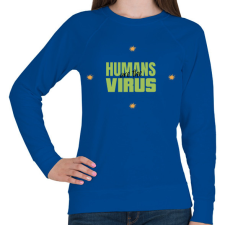 PRINTFASHION humanvirus - Női pulóver - Királykék női pulóver, kardigán