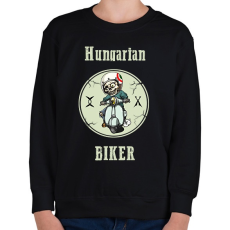 PRINTFASHION HUNGARIAN BIKER - Gyerek pulóver - Fekete