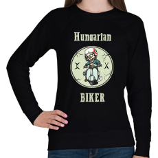 PRINTFASHION HUNGARIAN BIKER - Női pulóver - Fekete