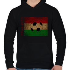 PRINTFASHION hungarian football - Férfi kapucnis pulóver - Fekete