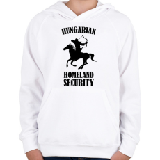 PRINTFASHION Hungarian homeland security - Gyerek kapucnis pulóver - Fehér