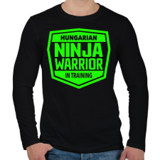 PRINTFASHION Hungarian Ninja Warrior - Férfi hosszú ujjú póló - Fekete férfi póló