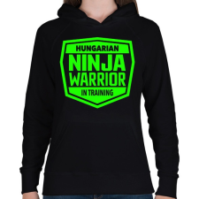 PRINTFASHION Hungarian Ninja Warrior - Női kapucnis pulóver - Fekete női pulóver, kardigán