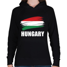 PRINTFASHION Hungary 1 - Női kapucnis pulóver - Fekete női pulóver, kardigán