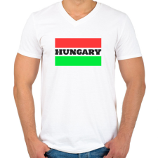 PRINTFASHION HUNGARY - Férfi V-nyakú póló - Fehér férfi póló