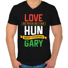 PRINTFASHION HUNGARY - Férfi V-nyakú póló - Fekete