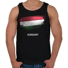 PRINTFASHION Hungary - Magyar zászló - Férfi atléta - Fekete atléta, trikó