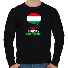 PRINTFASHION HUNGRY - Férfi pulóver - Fekete férfi pulóver, kardigán